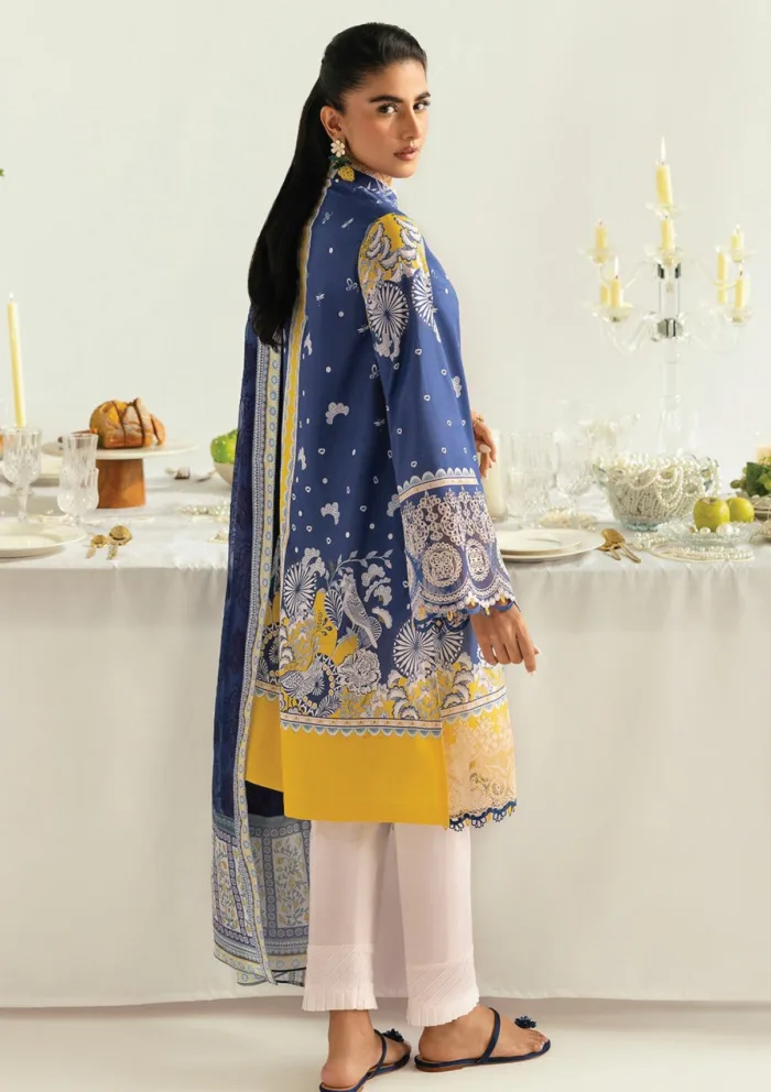 Qalamkar PQ 02 A Hina Q Prints 25 Luxury Lawn Collection - Image 3