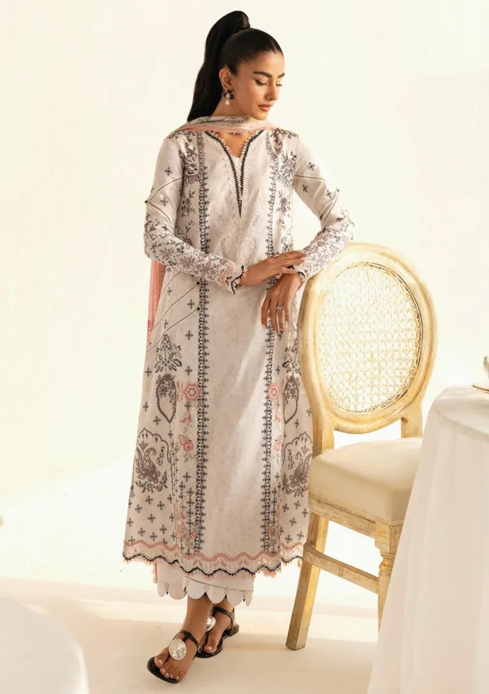 Qalamkar PQ 09 A Lyra Q Prints 25 Luxury Lawn Collection - Image 2