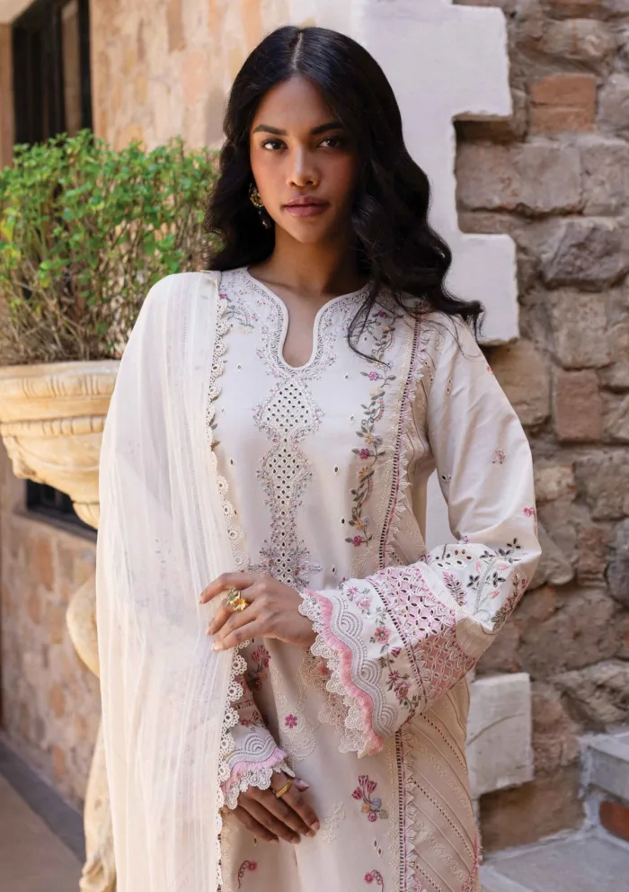 Qalamkar Summer 25 QM 02 CHERI Qline Luxury Lawn Collection - Image 2