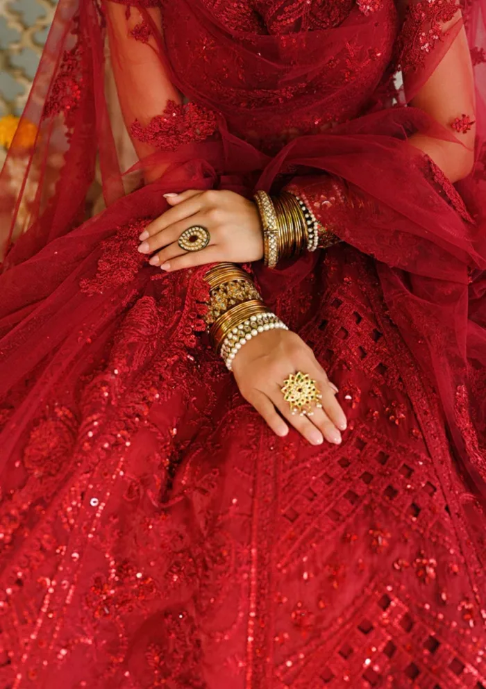 Qalamkar Wedding Formals QS24 01 Muskaan Singhar Luxury Lawn Collection - Image 2