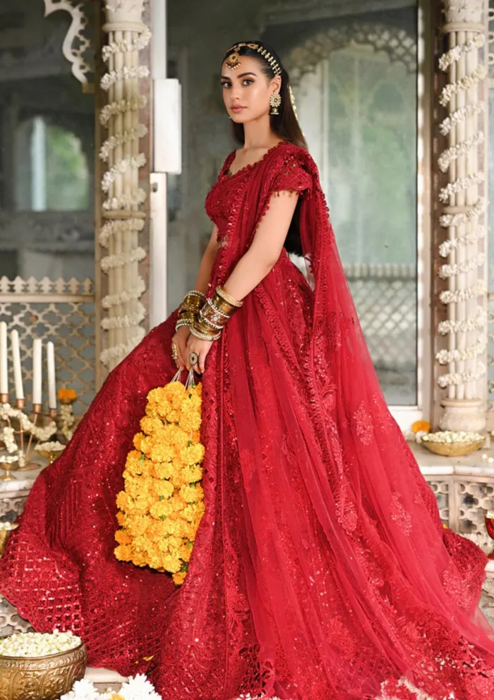 Qalamkar Wedding Formals QS24 01 Muskaan Singhar Luxury Lawn Collection - Image 4