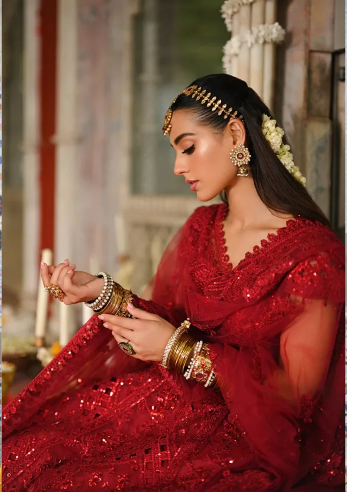 Qalamkar Wedding Formals QS24 01 Muskaan Singhar Luxury Lawn Collection - Image 6