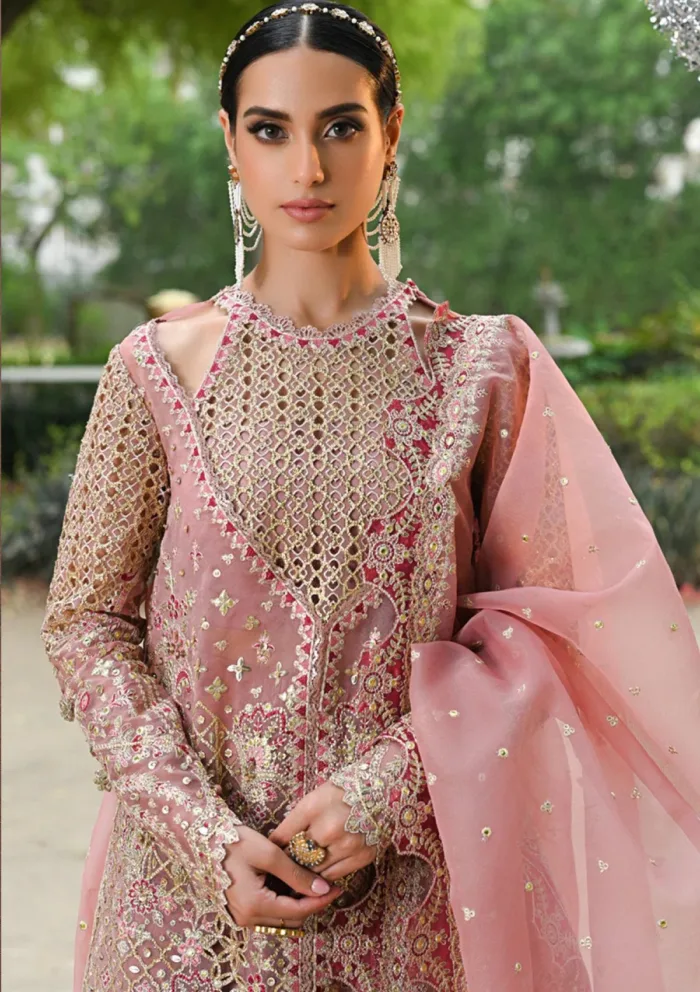 Qalamkar Wedding Formals QS24 02 Saleha Singhar Luxury Lawn Collection - Image 2