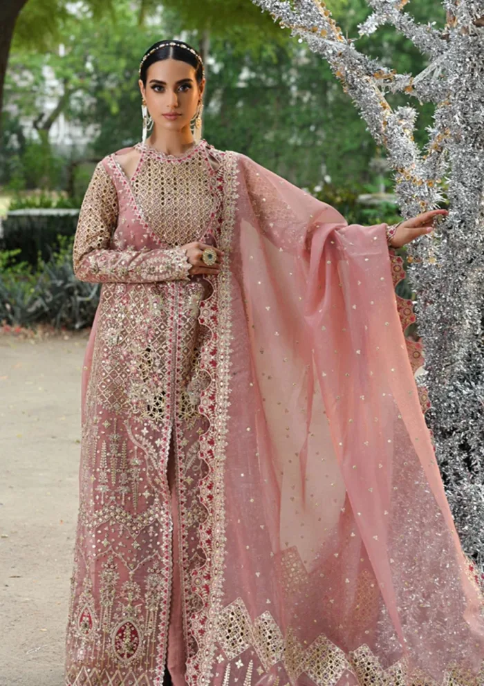 Qalamkar Wedding Formals QS24 02 Saleha Singhar Luxury Lawn Collection - Image 3