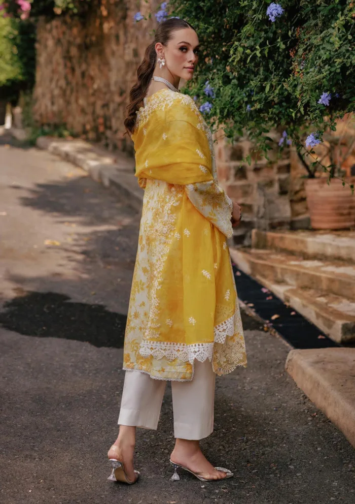 Raj Bari Floral Symphony RNF25 01 Nissa Luxury Lawn Collection - Image 2
