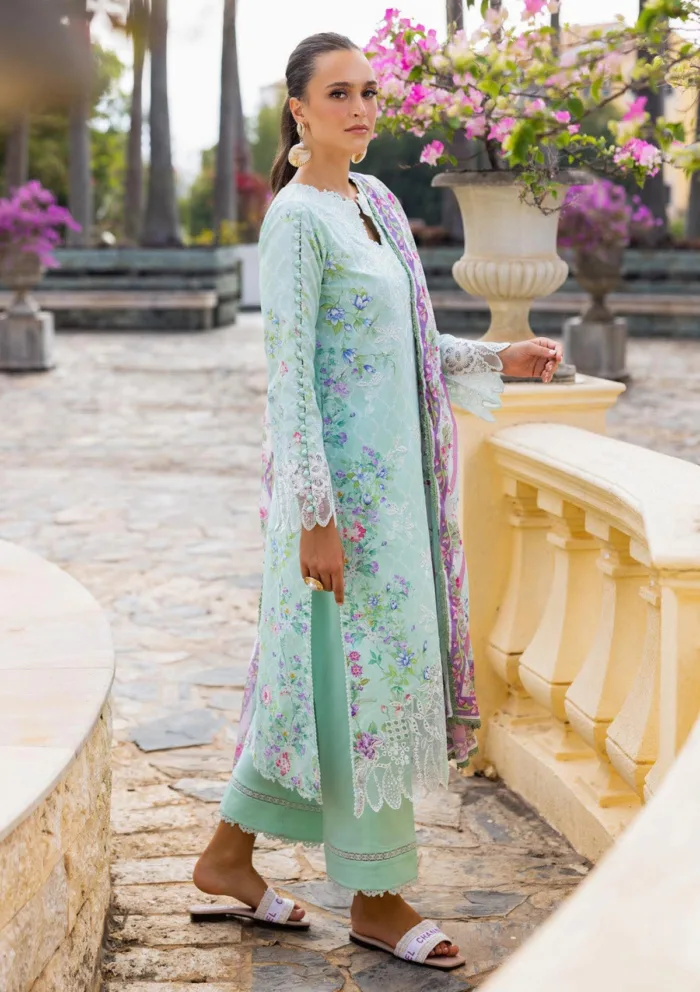 Raj Bari Floral Symphony RNF25 06 Nissa Luxury Lawn Collection - Image 2