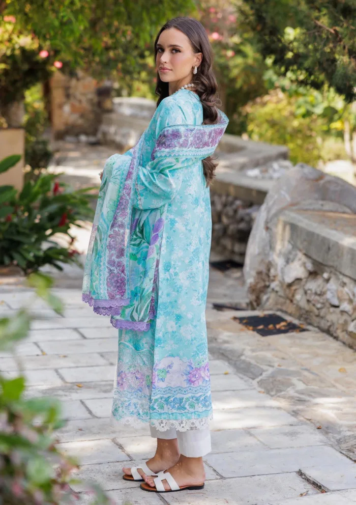 Raj Bari Floral Symphony RNF25 09 Nissa Luxury Lawn Collection - Image 2
