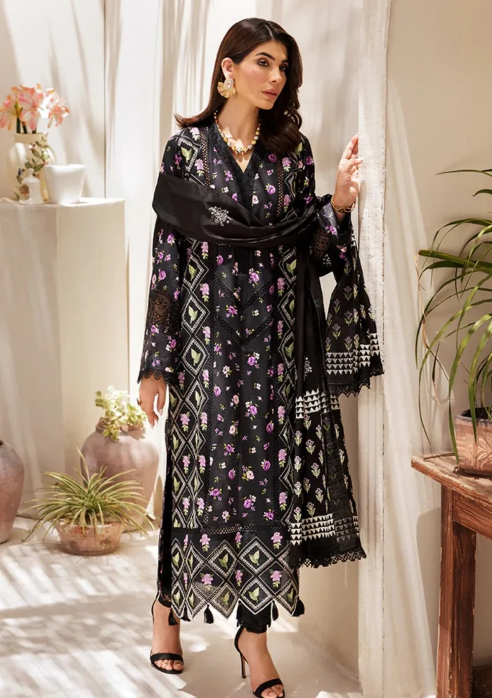 Rajbari D 01 Nissa Chikankari Edition S/S 25 Luxury Lawn Collection - Image 2