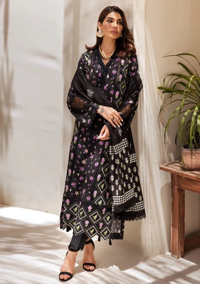 Rajbari D 01 Nissa Chikankari Edition S/S 25 Luxury Lawn Collection - Image 3