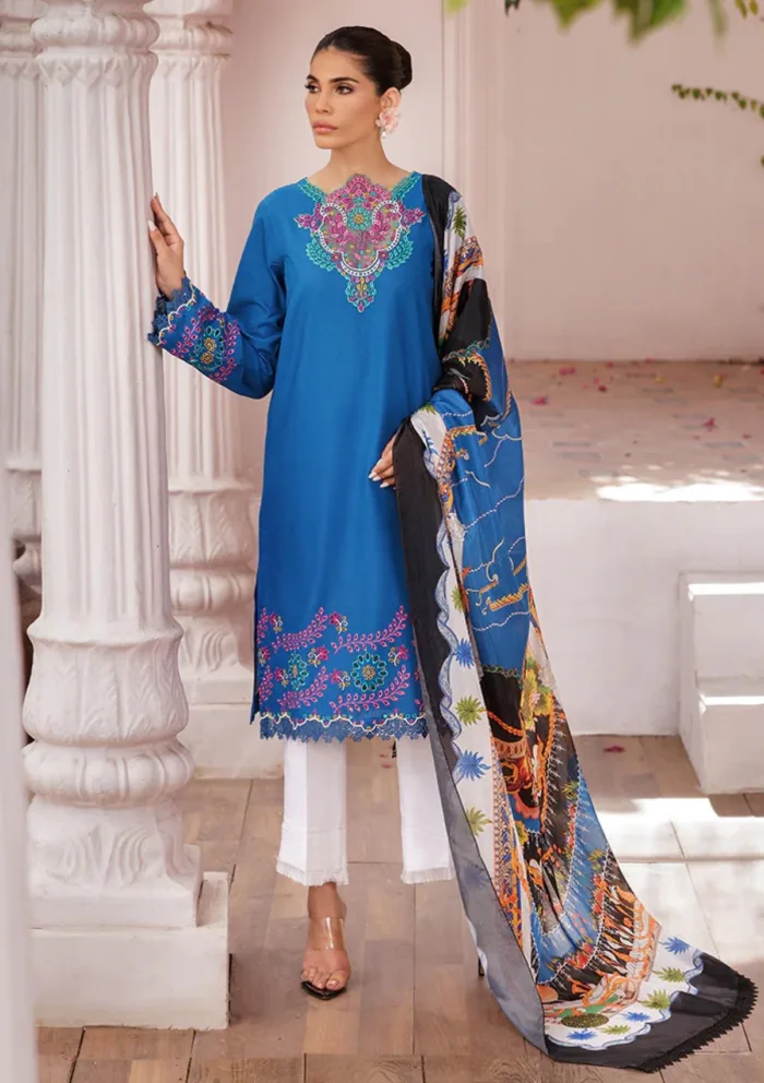 Rajbari D 04 Nissa Chikankari Edition S/S 25 Luxury Lawn Collection - Image 2