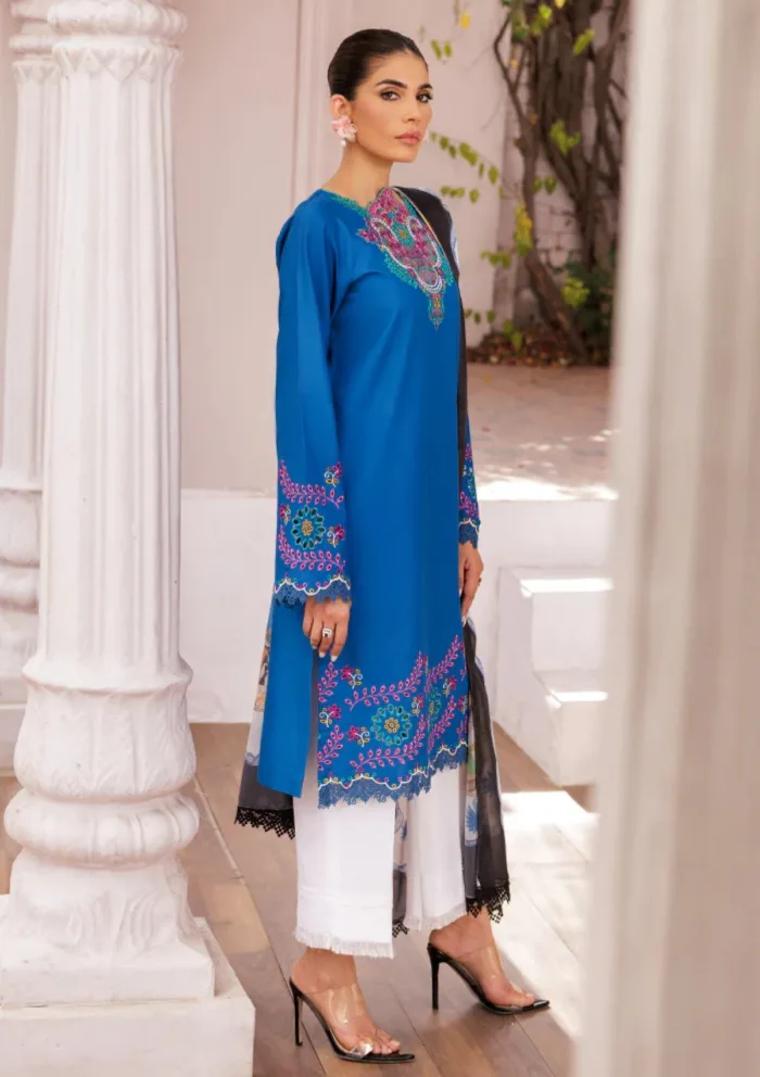 Rajbari D 04 Nissa Chikankari Edition S/S 25 Luxury Lawn Collection - Image 4
