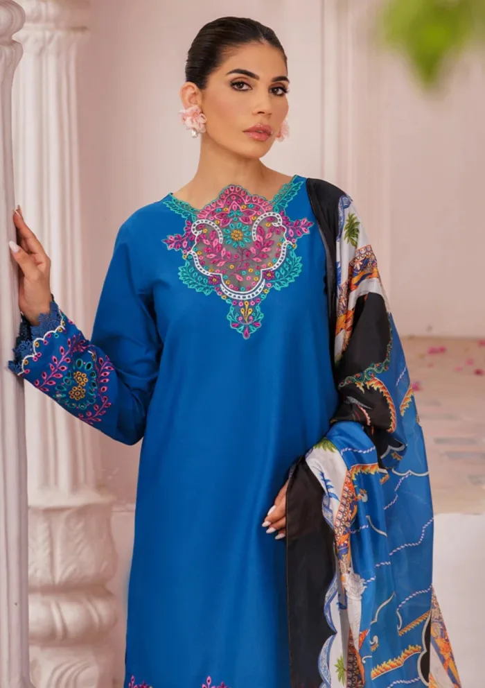 Rajbari D 04 Nissa Chikankari Edition S/S 25 Luxury Lawn Collection - Image 5