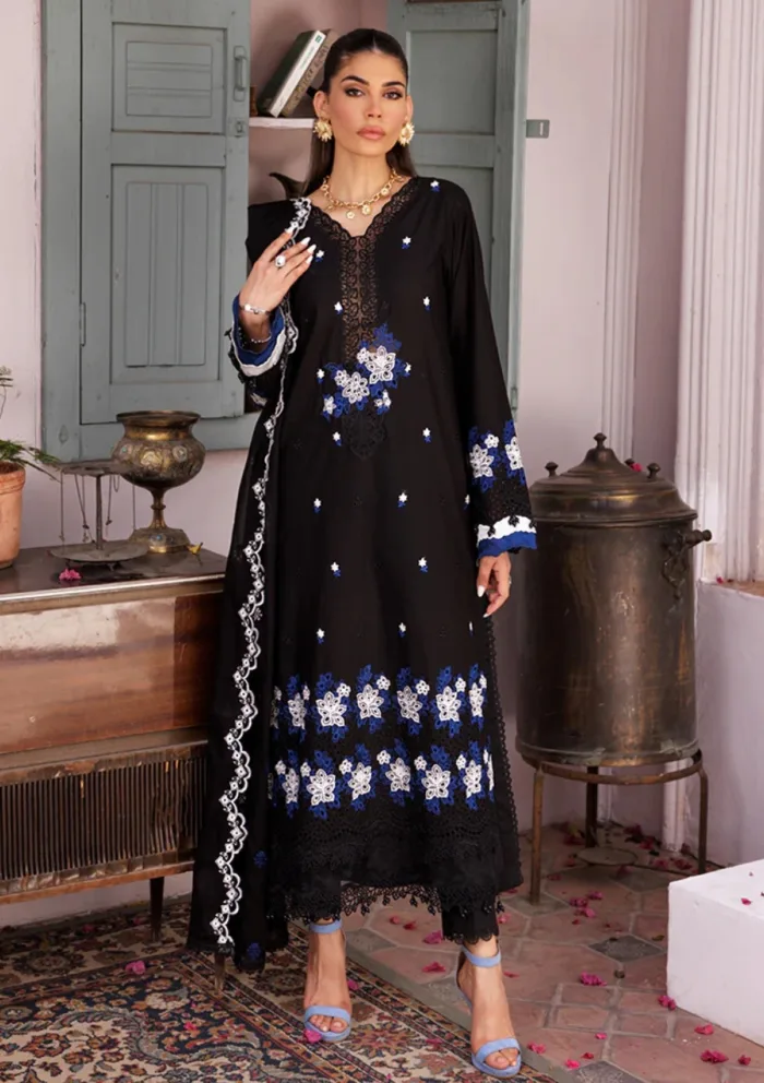 Rajbari D 08 Nissa Chikankari Edition S/S 25 Luxury Lawn Collection - Image 3