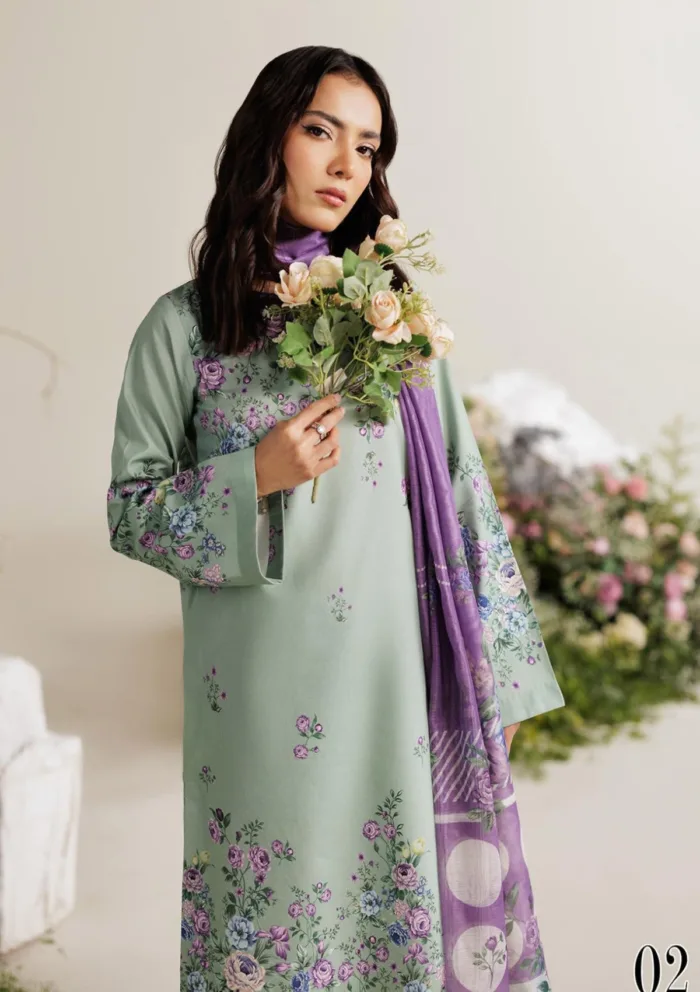 Rajbari Summer Prints Exclusive RSP 02 Amal Luxury Lawn Collection - Image 4