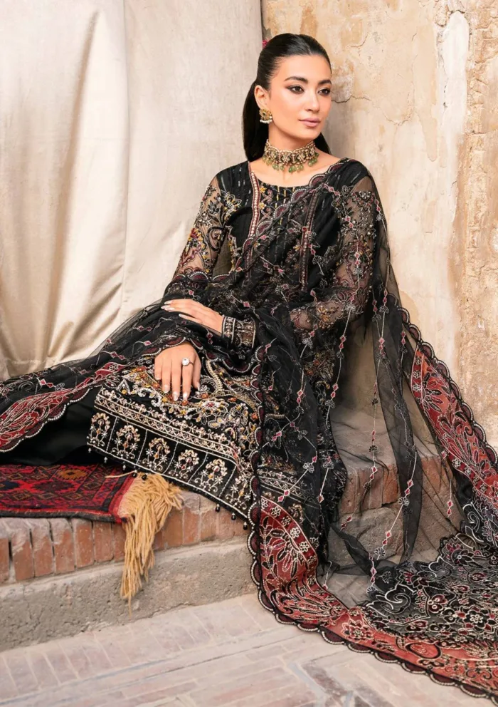 Ramsha H 205 Wedding Luxury Lawn Collection - Image 6