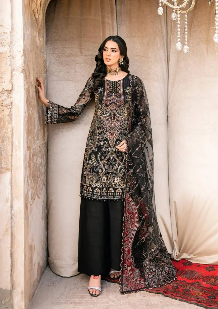 Ramsha H 205 Wedding Luxury Lawn Collection - Image 9