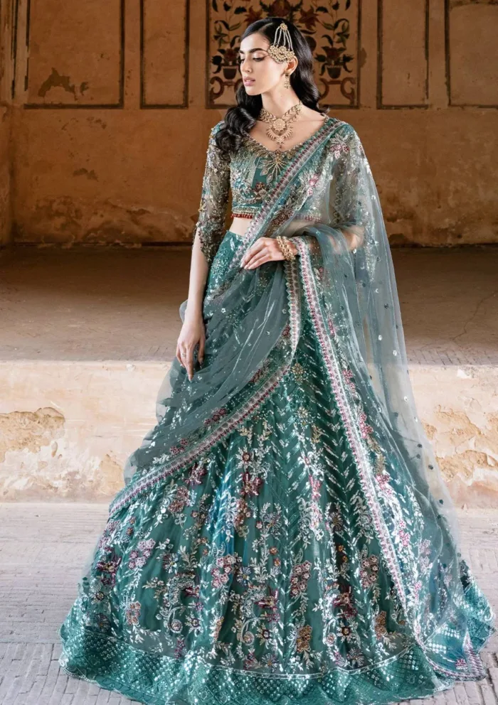 Ramsha H 208 Wedding Luxury Lawn Collection - Image 7