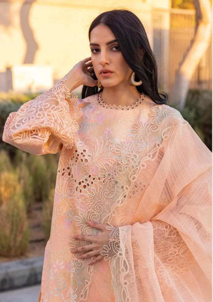 Rang Rasiya Summer Edit 25 RRC 04 Zinnia Carnation Luxury Lawn Collection - Image 3