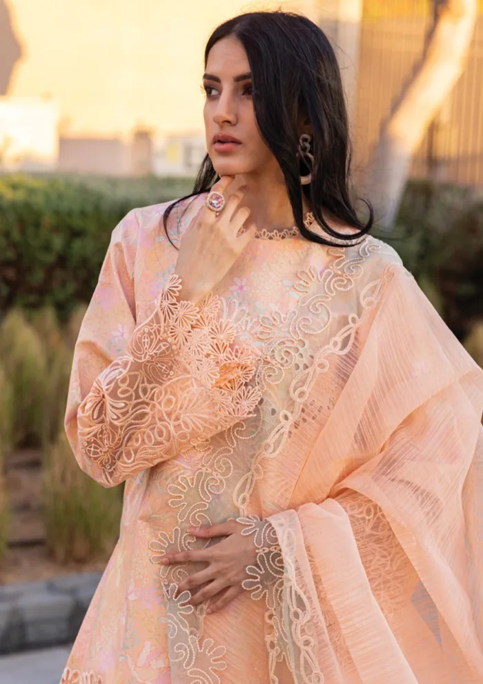 Rang Rasiya Summer Edit 25 RRC 04 Zinnia Carnation Luxury Lawn Collection - Image 4