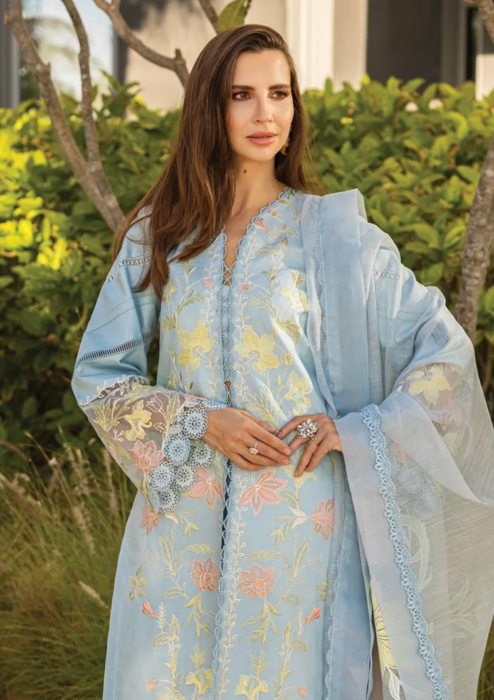 Rang Rasiya Summer Edit 25 RRC 05 Ocean Carnation Luxury Lawn Collection - Image 3