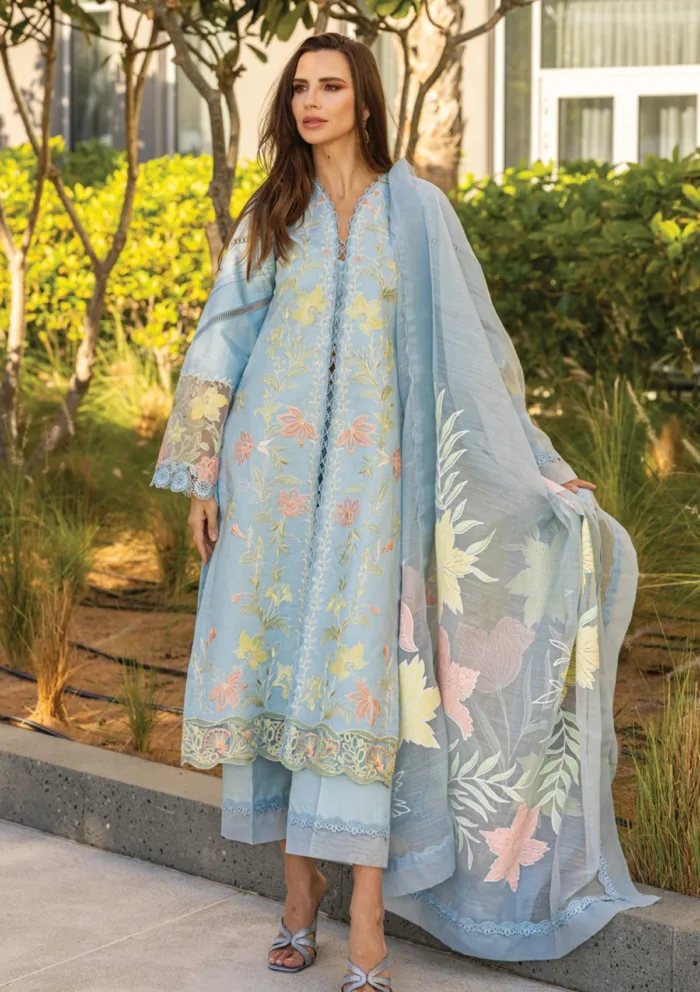 Rang Rasiya Summer Edit 25 RRC 05 Ocean Carnation Luxury Lawn Collection - Image 4