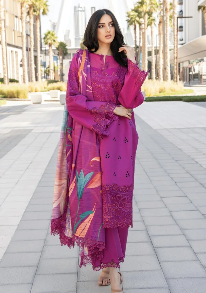 Rang Rasiya Summer Edit 25 RRC 10 Mahra Carnation Luxury Lawn Collection - Image 2