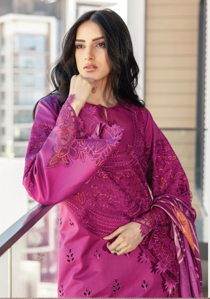 Rang Rasiya Summer Edit 25 RRC 10 Mahra Carnation Luxury Lawn Collection - Image 4