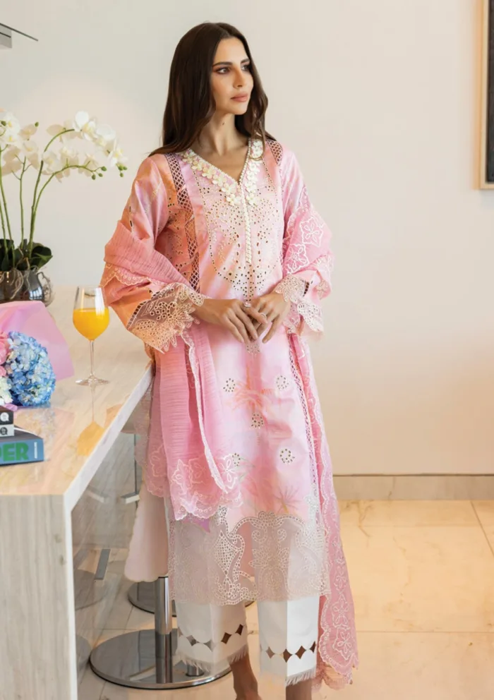 Rang Rasiya Summer Edit 25 RRC 11 Freesia Carnation Luxury Lawn Collection - Image 4