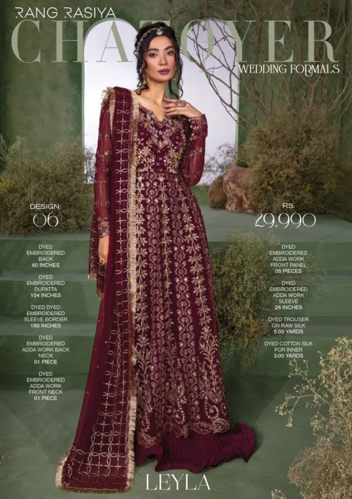 Rang Rasiya Wedding Formals 24 D 06 Leyla Chatoyer Luxury Lawn Collection - Image 3