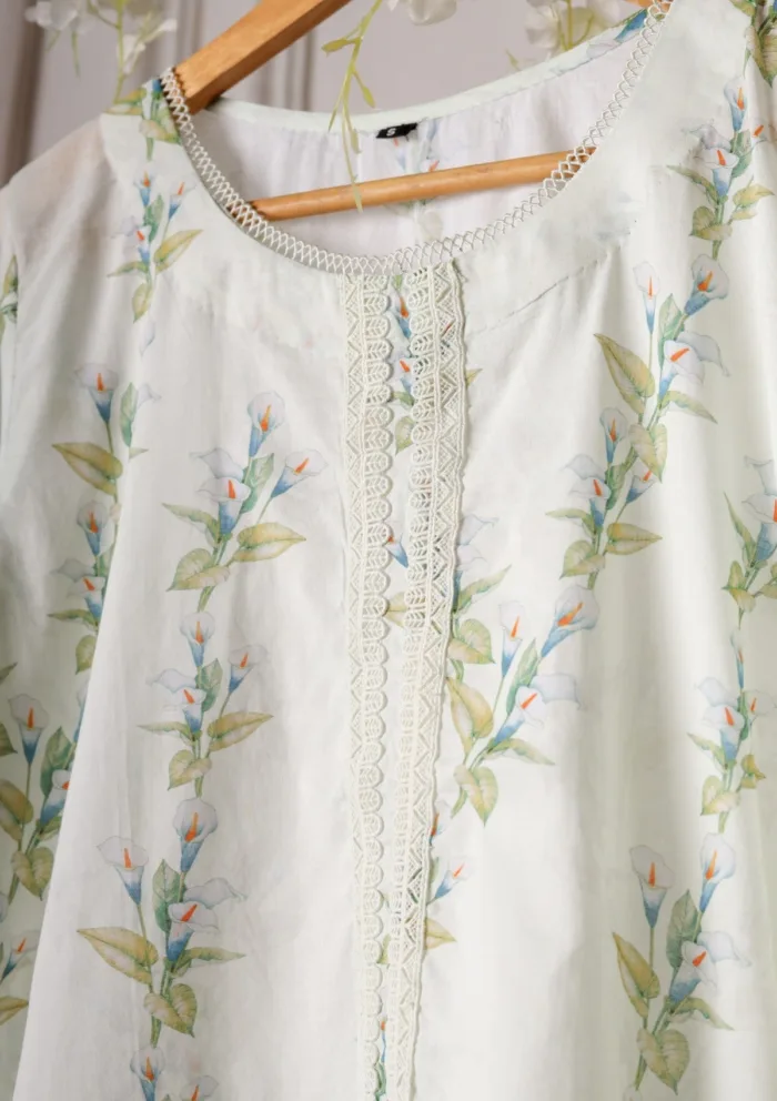 Rubaaiyat Cream Printed Lawn Shirt Luxury Collection - Image 2