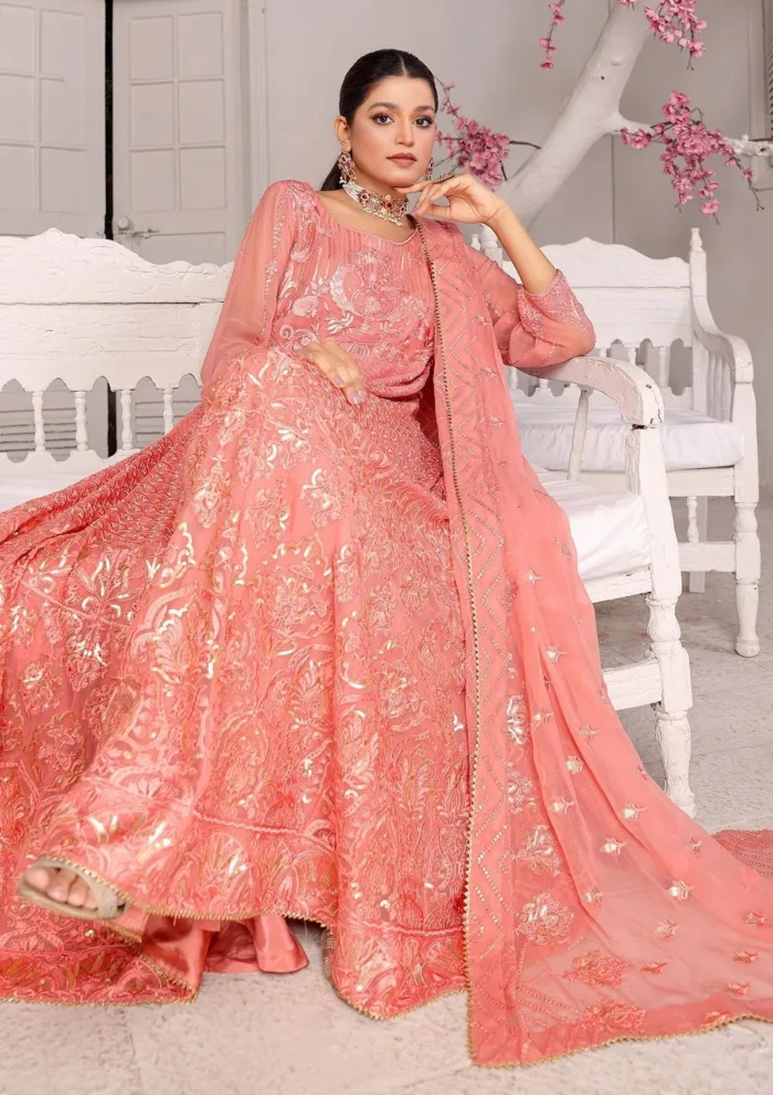 Rubaaiyat D 1 A Chiffon with Sequence Luxury Lawn Collection - Image 4