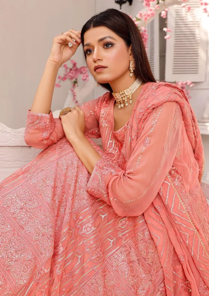 Rubaaiyat D 1 B Chiffon with Sequence Luxury Lawn Collection - Image 3