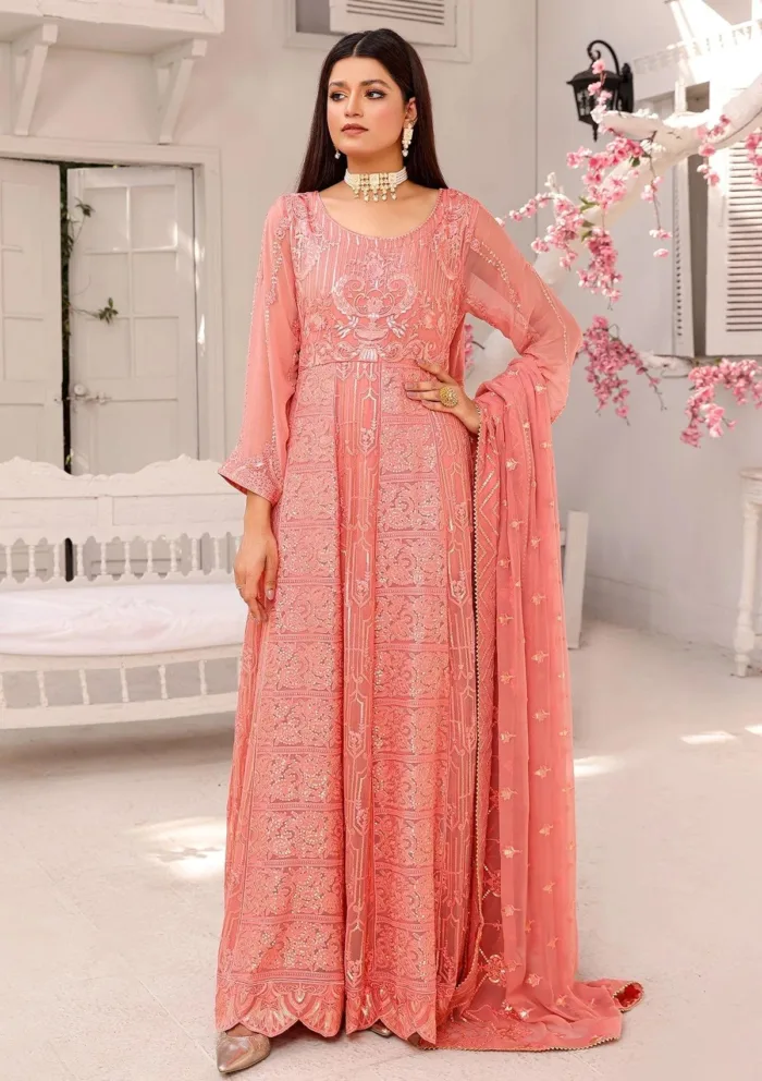 Rubaaiyat D 1 B Chiffon with Sequence Luxury Lawn Collection - Image 5