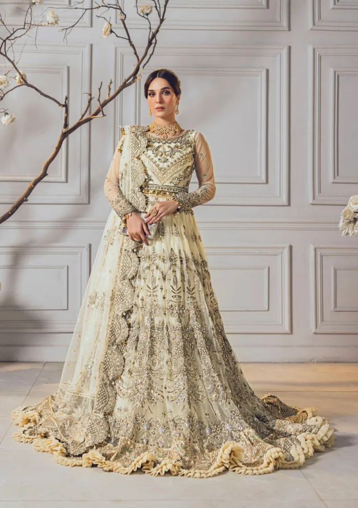 Rubaaiyat Off White Wedding Edit 24 Luxury Lawn Collection - Image 2