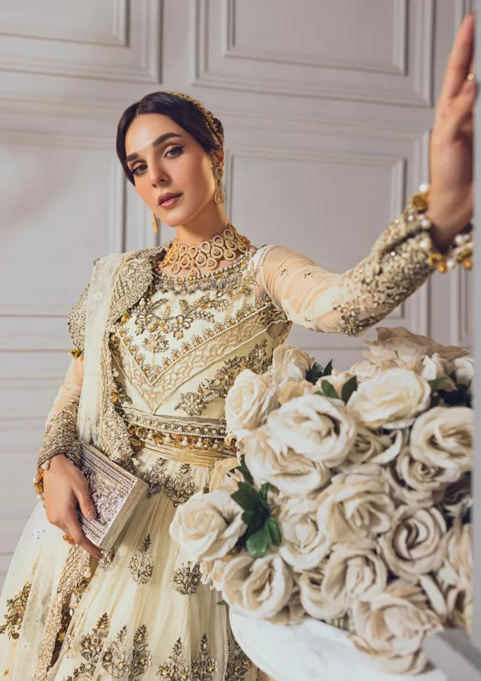 Rubaaiyat Off White Wedding Edit 24 Luxury Lawn Collection - Image 11