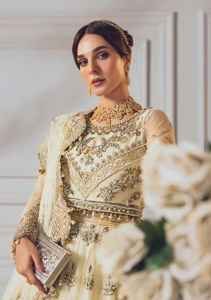 Rubaaiyat Off White Wedding Edit 24 Luxury Lawn Collection - Image 12