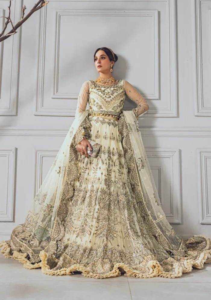 Rubaaiyat Off White Wedding Edit 24 Luxury Lawn Collection - Image 13