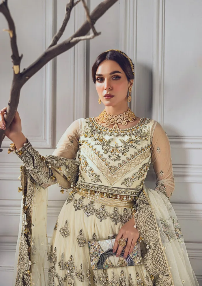 Rubaaiyat Off White Wedding Edit 24 Luxury Lawn Collection - Image 14