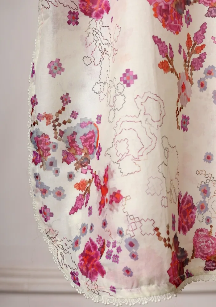 Rubaaiyat Off White Printed Lawn Shirt Luxury Collection - Image 4