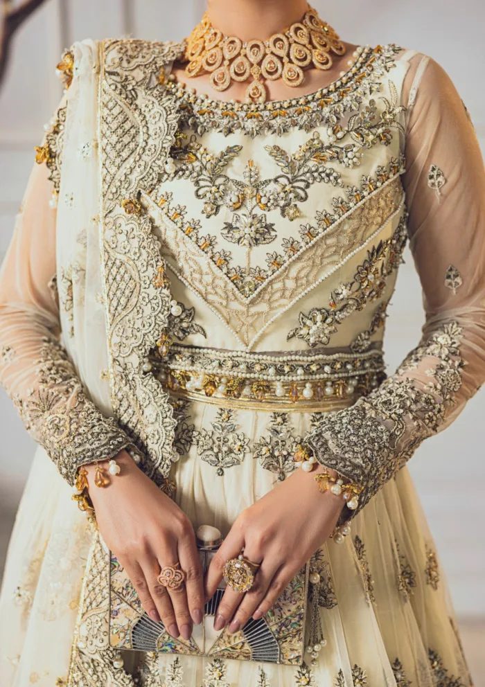 Rubaaiyat Off White Wedding Edit 24 Luxury Lawn Collection - Image 5