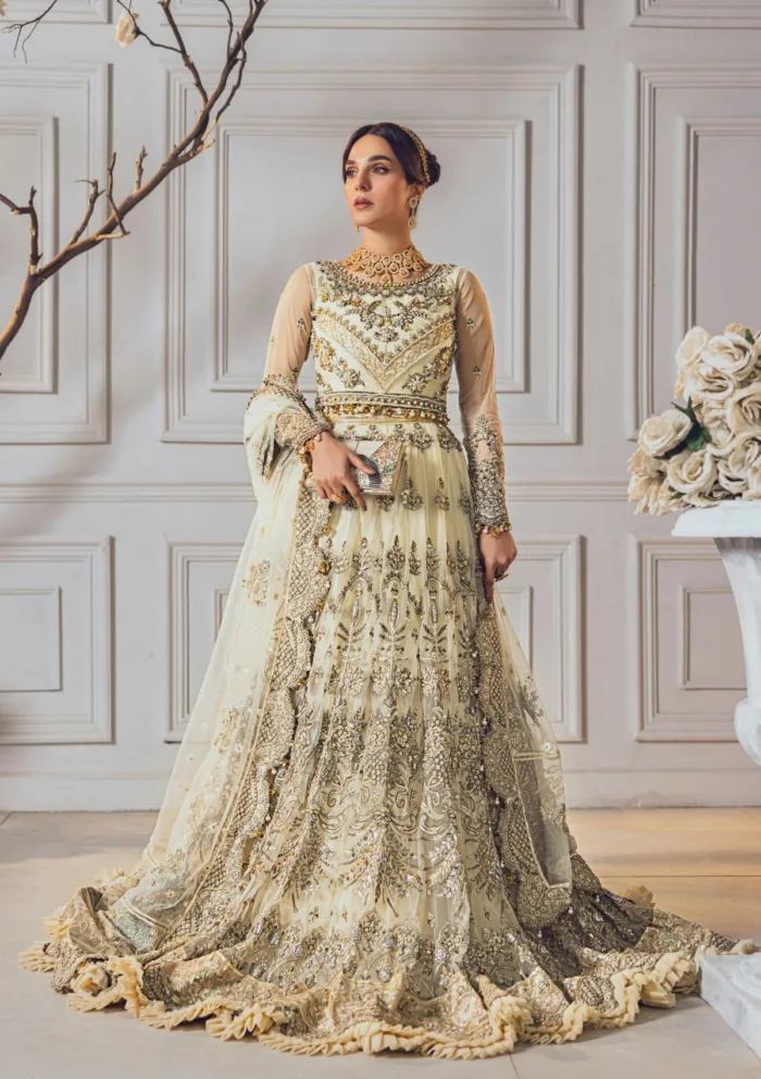 Rubaaiyat Off White Wedding Edit 24 Luxury Lawn Collection - Image 7