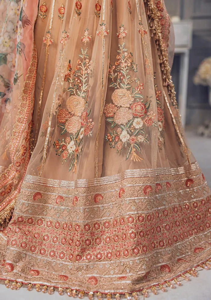 Rubaaiyat Peach Wedding Edit 24 Luxury Lawn Collection - Image 9
