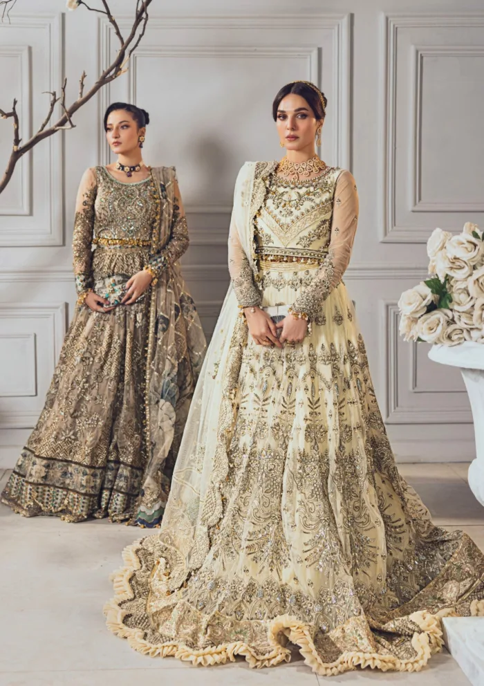Rubaaiyat Skin Gold Wedding Edit 24 Luxury Lawn Collection - Image 11