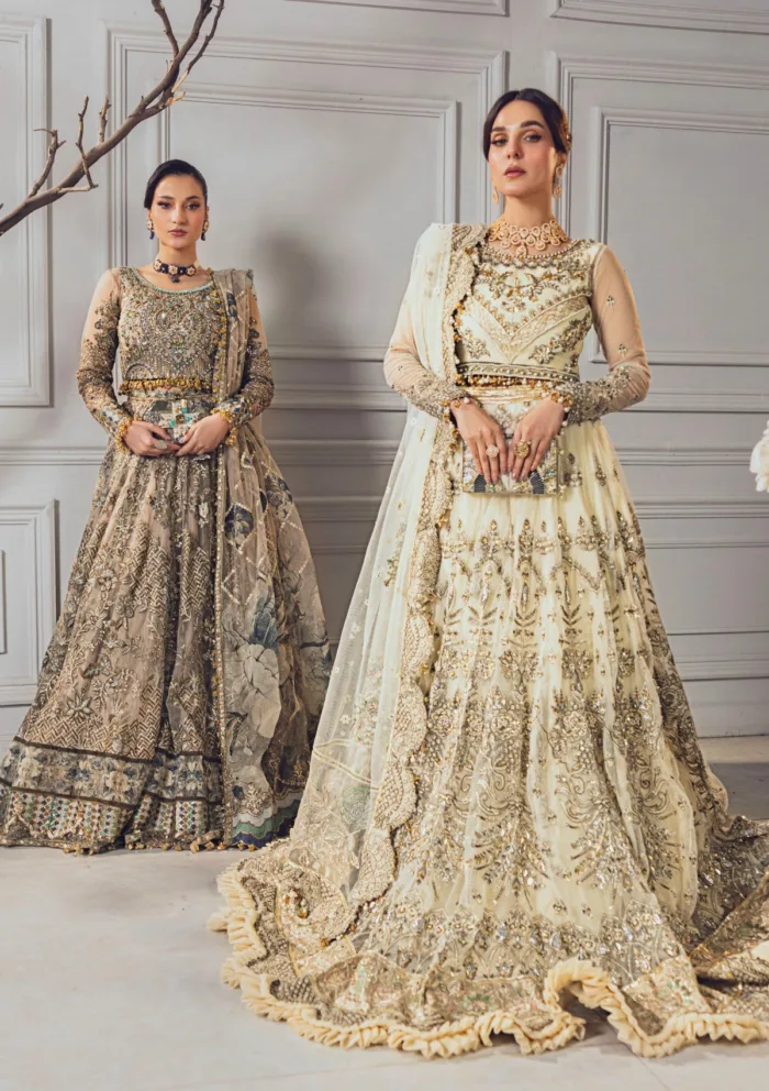 Rubaaiyat Skin Gold Wedding Edit 24 Luxury Lawn Collection - Image 12