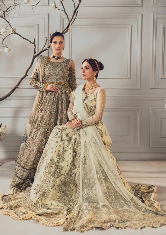 Rubaaiyat Skin Gold Wedding Edit 24 Luxury Lawn Collection - Image 13