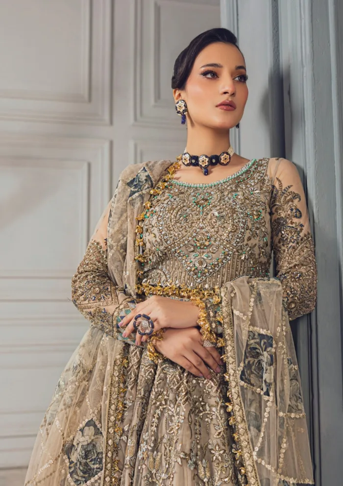 Rubaaiyat Skin Gold Wedding Edit 24 Luxury Lawn Collection - Image 14
