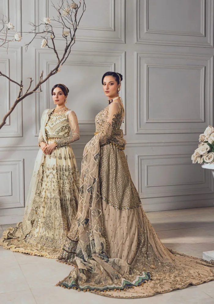 Rubaaiyat Skin Gold Wedding Edit 24 Luxury Lawn Collection - Image 10