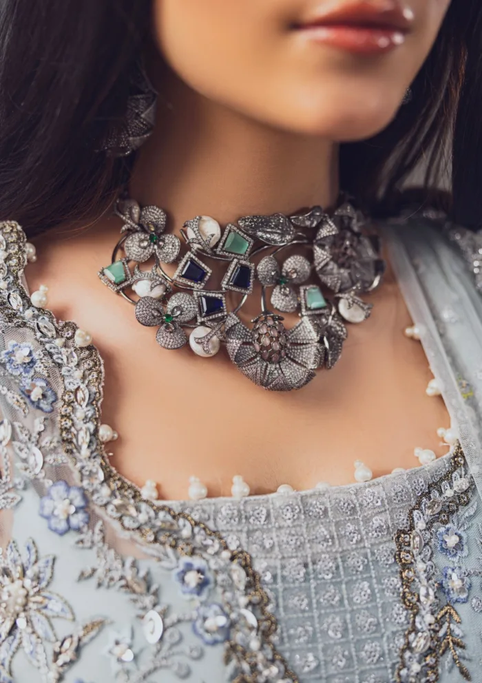 Rubaaiyat Sky Blue Wedding Edit 24 Luxury Lawn Collection - Image 13
