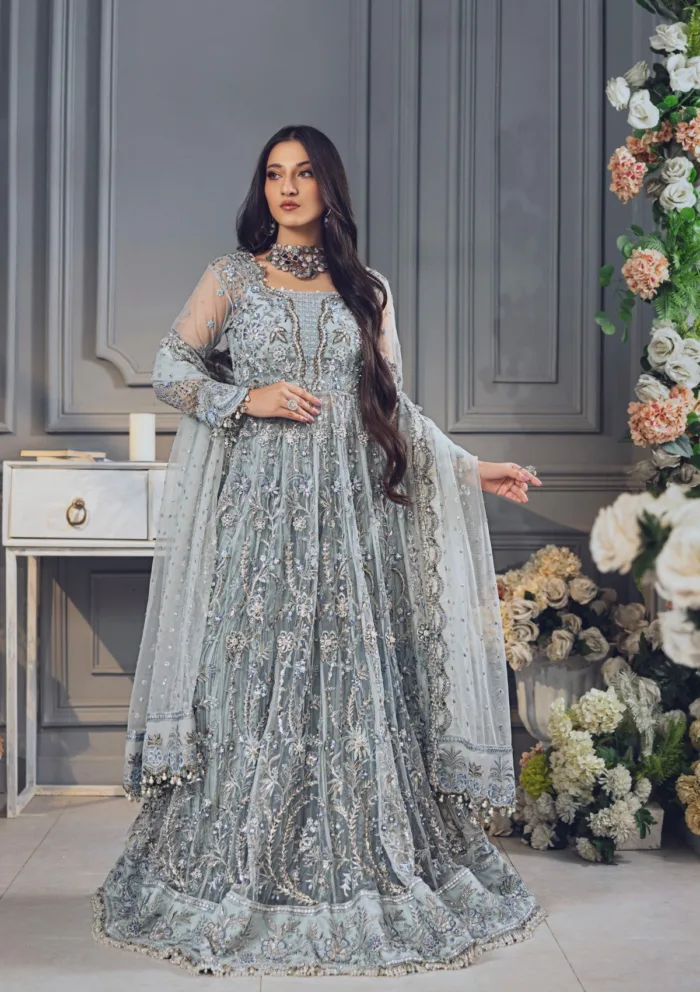 Rubaaiyat Sky Blue Wedding Edit 24 Luxury Lawn Collection - Image 4