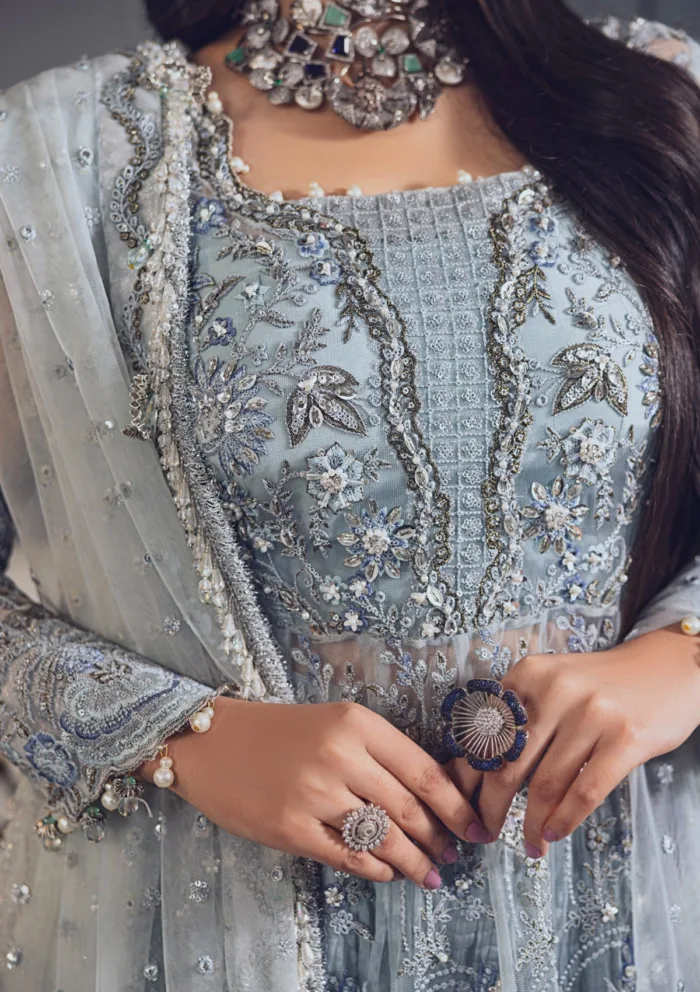 Rubaaiyat Sky Blue Wedding Edit 24 Luxury Lawn Collection - Image 5